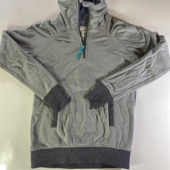 Ivivva Lululemon Girls Gray Quarter Zip Pullover Cheer Athletic Sport 12 - Picture 1 of 8